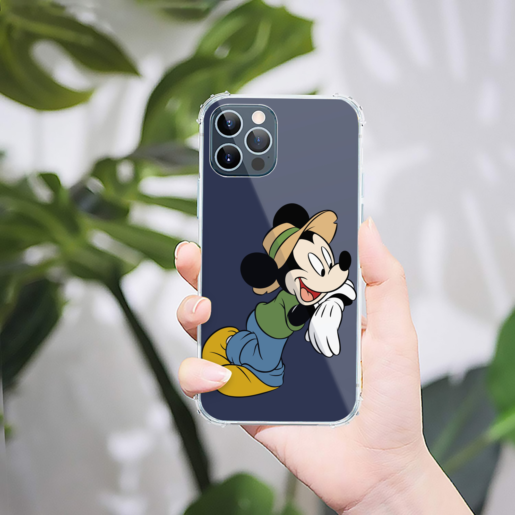 （画像用） ミッキーマウス Mickey Mouse 【iPhone 12シリーズ対応】透明スマホケース（クリアソフトケース）